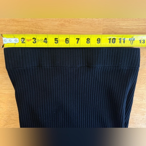 Cotton Citizens Ibiza Black Ribbed Midi Skirt Side Zipper Slit Small - Picture 9 of 10